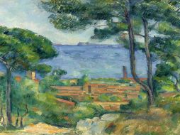 Detalle de la obra de Cézanne, 'Vue sur L'Estaque et Le Château' facilitado por Christie's. EFE / ESPECIAL