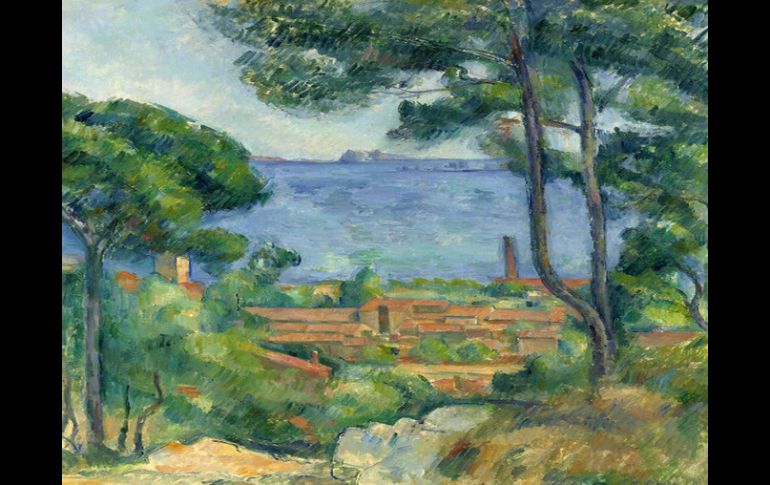 Detalle de la obra de Cézanne, 'Vue sur L'Estaque et Le Château' facilitado por Christie's. EFE / ESPECIAL