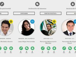 Zoé Robledo, Laura Rojas, Fernando Belaunzarán y Fernando Rodríguez son los primeros legisladores en publicar sus datos personales. ESPECIAL / legisladortransparente.mx