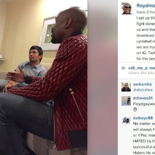 Mayweather y Pacquiao se reúnen para definir pelea