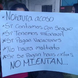 Trabajadoras de empresa coreana se manifiestan; niegan explotación
