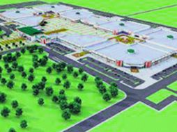 La imagen muestra la maqueta del proyecto del centro comercial chino Dragon Mart. SUN /