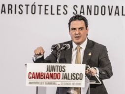Sandoval emitió un mensaje de aproximadamente una hora a invitados, empresarios y representantes de los tres poderes. EL INFORMADOR / A. Hernández