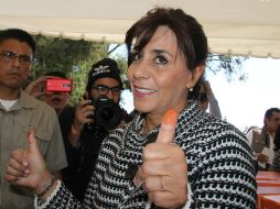 La senadora Luisa María Calderón Hinojosa ganó las elecciones internas del PAN por mayoría de votos. NTX / G. Salas