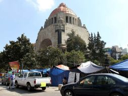 Ampliarán el plantón en la explanada del Monumento a la Revolución hasta el próximo miércoles. NTX / ARCHIVO