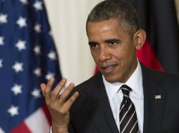 Barack Obama habló en la Casa Blanca en conferencia de prensa. AFP / S. Loeb