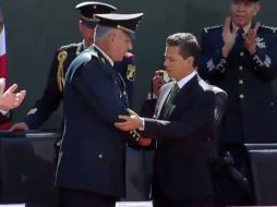 Salvador Cienfuegos Zepeda, único de la ceremonia oficial por el 102 aniversario de la ''Marcha de la Lealtad''. YOUTUBE / Gobierno de la República