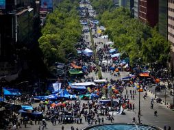 Hacen un llamado a los dirigentes de la CNTE a que levanten sus plantones en la Ciudad de México. SUN / F. Ramírez