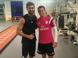 Javier y Álvaro en el vestuario Merengue. TWITTER / @CH14_