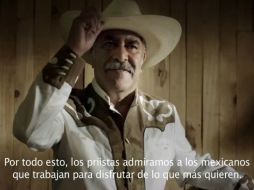 El ''spot'' de 30 segundos habla de las características de los mexicanos: solidarios, cálidos y trabajadores. ESPECIAL / pri.org.mx