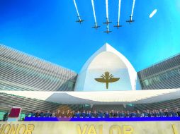 Reluciente. Así luce el nuevo edificio de El Colegio del Aire, ubicado en Zapopan, que ayer inauguró el Presidente Enrique Peña Nieto. NTX /