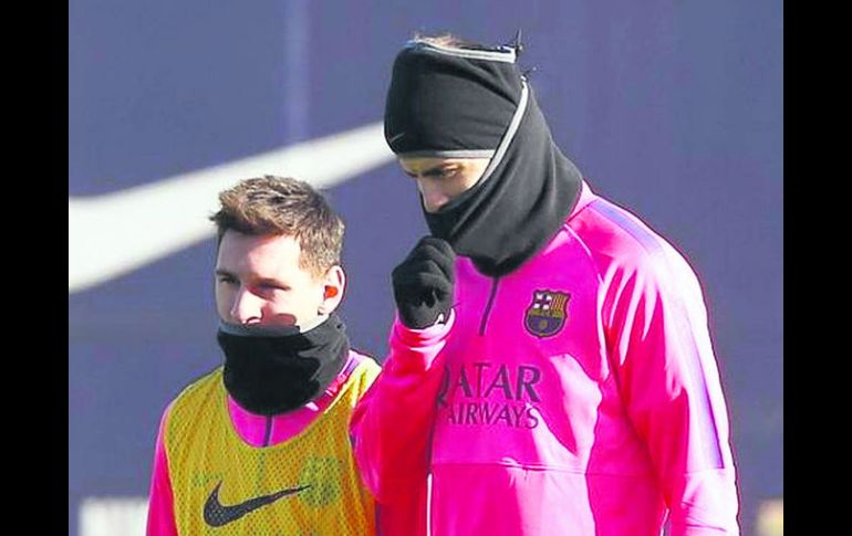 El momento de Lionel Messi en ataque y de Gerard Piqué en defensa, han solidificado el buen paso del Barcelona. EFE /