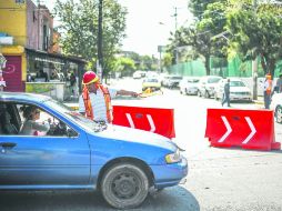Las obras por la Línea 3 provocaron desviaciones en varias vialidades, como Avenida Revolución, San Jacinto y Río Nilo, entre otras. EL INFORMADOR / A. Hernández