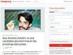 La petición necesita mil 593 simpatizantes para ser tomada en cuenta. ESPECIAL / change.org