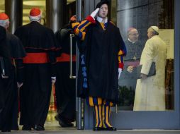 Dentro del Aula Nueva del Sínodo, donde tienen lugar los encuentros, la atmósfera ha sido ''serena y constructiva''; señalan. AFP / A. Solaro