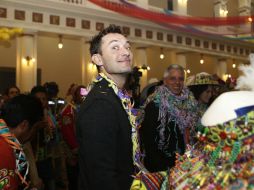 Jude Law llegó a Bolivia invitado por la Cervecería Boliviana Nacional para promocionar el carnaval. AP / J. Karita