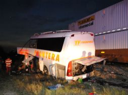 El autobús iba 'saturado' y estaba trasladando a unas 60 personas desde Nuevo Laredo. NTX / ESPECIAL