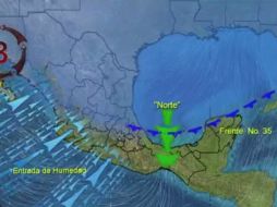 Masa central abarca gran parte del país. YOUTUBE / smnmexico