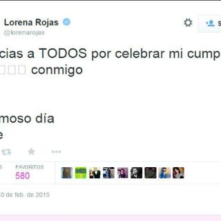 Último tuit de Lorena Rojas fue en su cumpleaños