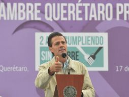 El Presidente Enrique Peña Nieto encabezó el evento 'Sin hambre Querétaro prospera' este martes. NTX / Especial