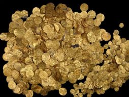 En excelente estado de conservación a pesar de los mil años en el fondo del mar, las monedas no necesitaron una limpieza. AFP / ISRAEL ANTIQUITIES AUTHORITY