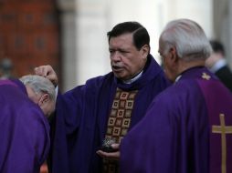 El cardenal Norberto Rivera Carrera encabeza la homilía por el ''Miércoles de Ceniza'' con el que se marca el inicio de la Cuaresma. NTX / J. Salmerón
