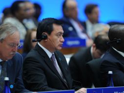 El secretario de Gobernación aprovecha su participación en la cumbre contra el extremismo para reunirse con Johnson. NTX / M. A. Álvarez