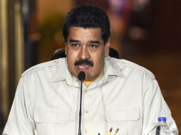 Durante un discurso transmitido por la televisión venezolana, Maduro denunció la campaña de desprestigio en su contra. AFP / J. Barreto