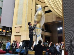 Todo está casi listo para la entrega número 87 de los Premios de la Academia. AFP / M. Antonov