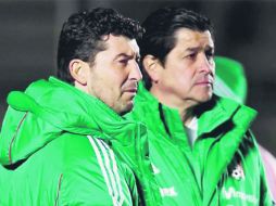 José Manuel de la Torre y Luis Fernando Tena cuando dirigían la Selección Nacional. NTX / ARCHIVO