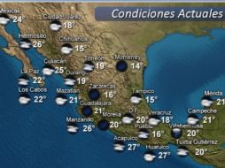 Se presentarán temperaturas diurnas, frías por la mañana y noche,  en norte y centro del país. ESPECIAL / smn.cna.gob.mx