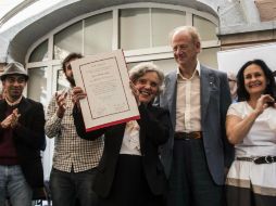 Este año Elena Poniatowska fue reconocida 'por todo', por su trayectoria. SUN / P. Juárez