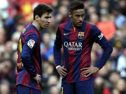 Messi y Neymar quieren olvidar la dolorosa derrota en liga ante el Málaga. EFE / ARCHIVO