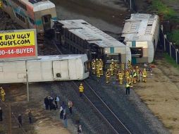 Televisoras estadounidenses comenzaron a transmitir imágenes de la zona del accidente. AP /