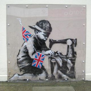 Dañan obra de Banksy en Alemania
