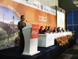 Coldwell estuvo presente en la inauguración del México WindPower. TWITTER / @JoaquinColdwell