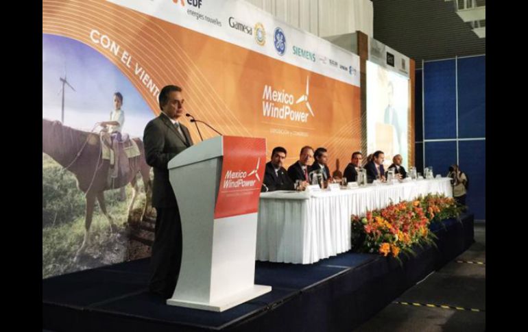 Coldwell estuvo presente en la inauguración del México WindPower. TWITTER / @JoaquinColdwell