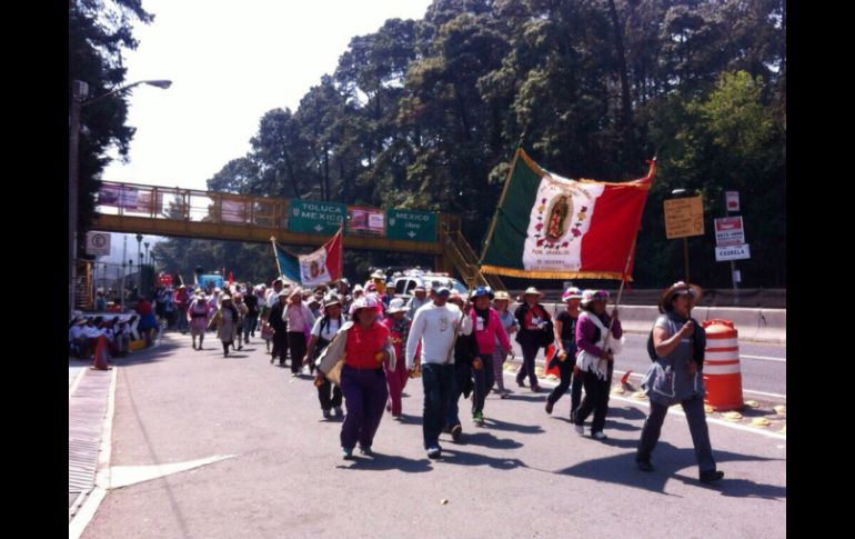 Los peregrinos fueron resguardados y abanderados por el Grupo Motorizado de Reacción Inmediata ''Ángeles GAM''. NTX /