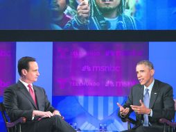 El mandatario estadounidense Barack Obama, durante una entrevista para la cadena Telemundo, en Florida. AP /