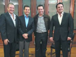 EPN sostuvo un encuentro privado con Carlos Álvarez del Castillo,director general de EL INFORMADOR, y el periodista Diego Petersen. EL INFORMADOR / A. García