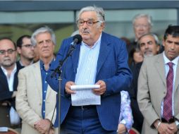 El 'Pepe' agradeció a los acompañantes e invitó a respaldar al gobierno que viene. AFP / M. Rojo