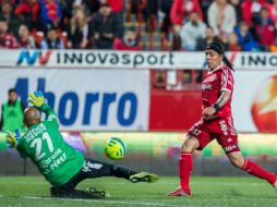 Dayro Moreno selló la victoria de Tijuana anotando al minuto 90. MEXSPORT / Emiliano