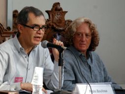 Pablo Boullosa (I) y Luis Mandoki (D) en la presentación de 'Pantallas de plata'. NTX / P. Sánchez.