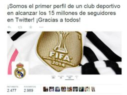 El club publicó en redes sociales un mensaje de agradecimiento a sus seguidores. TWITTER / @realmadrid
