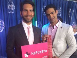 Los voceros de la campaña de la ONU en México son los actores Arap Bethke (i) y Juan Vidal (d). FACEBOOK / Juan Vidal News