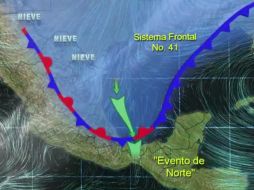 El frente frío número 41 origina rachas de viento y afectará a municipios veracruzanos. YOUTUBE / smnmexico