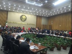 En la sesión, discuten la pena por desacato a medidas cautelares del INE por parte del partido. TWITTER / @partidoverdemex