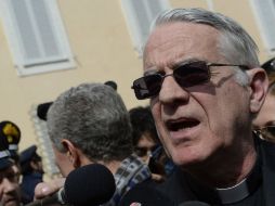 Federico Lombardi, portavoz del Vaticano, anunció el robo ante los medios. AFP / ARCHIVO