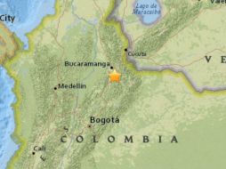 El sismo se registró a 272km al nornordeste de Bogota. ESPECIAL / earthquake.usgs.gov