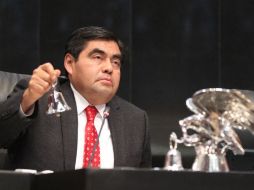 El presidente de la Mesa Directiva, Miguel Barbosa, se compromete a impulsar una discusión sobre los cambios en esta materia. NTX / ARCHIVO